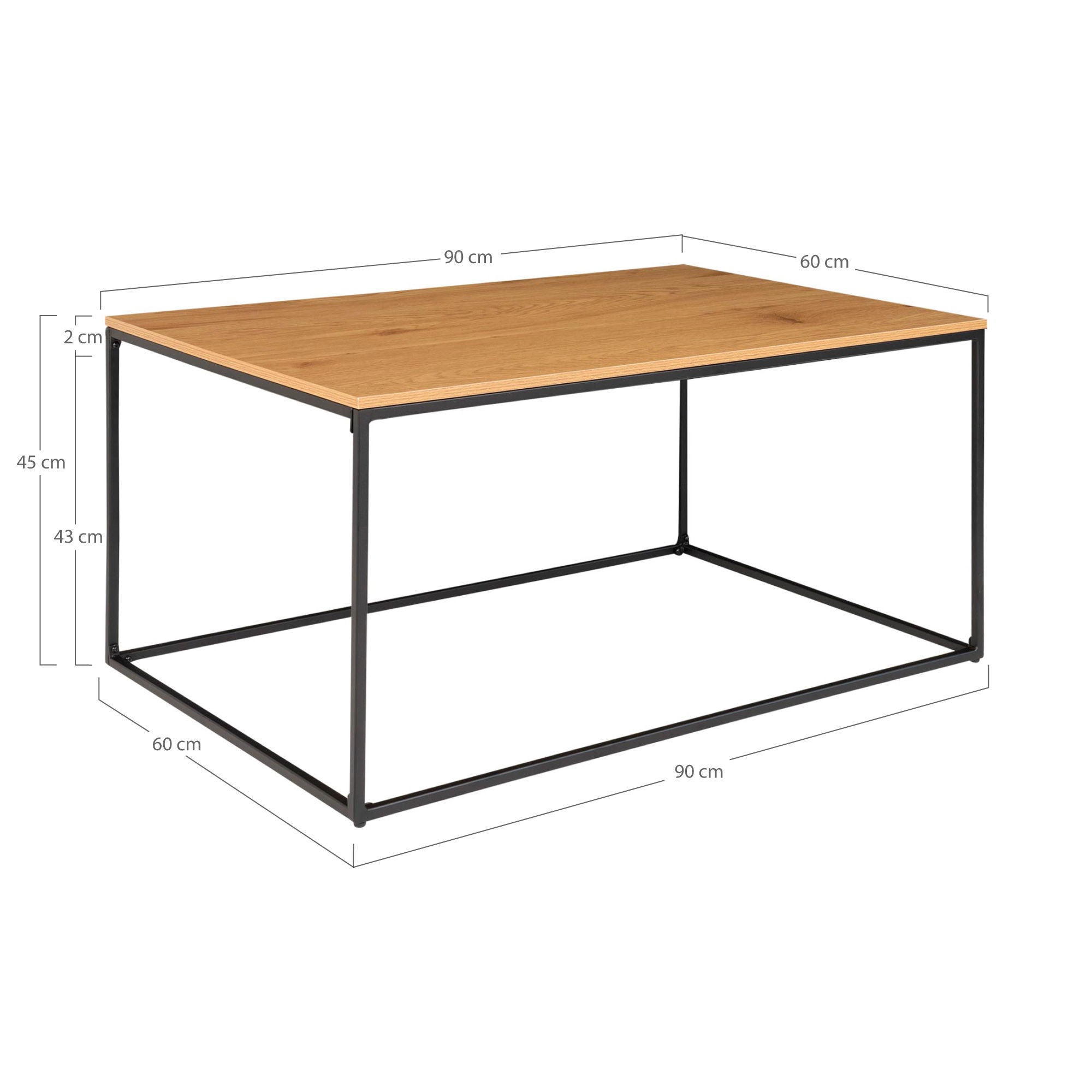 Vita – Couchtisch 60×90×45 cm